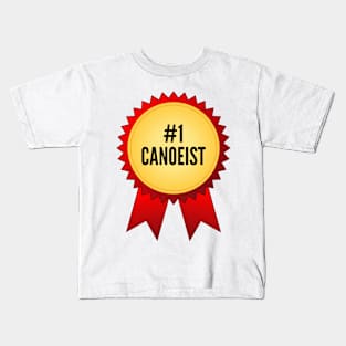 Number 1 Canoeist Gold Medal Kids T-Shirt